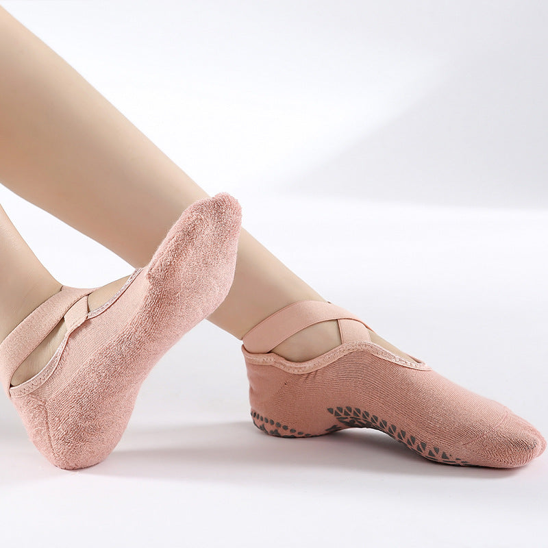 Chaussettes anti-dérapantes de yoga/pilates