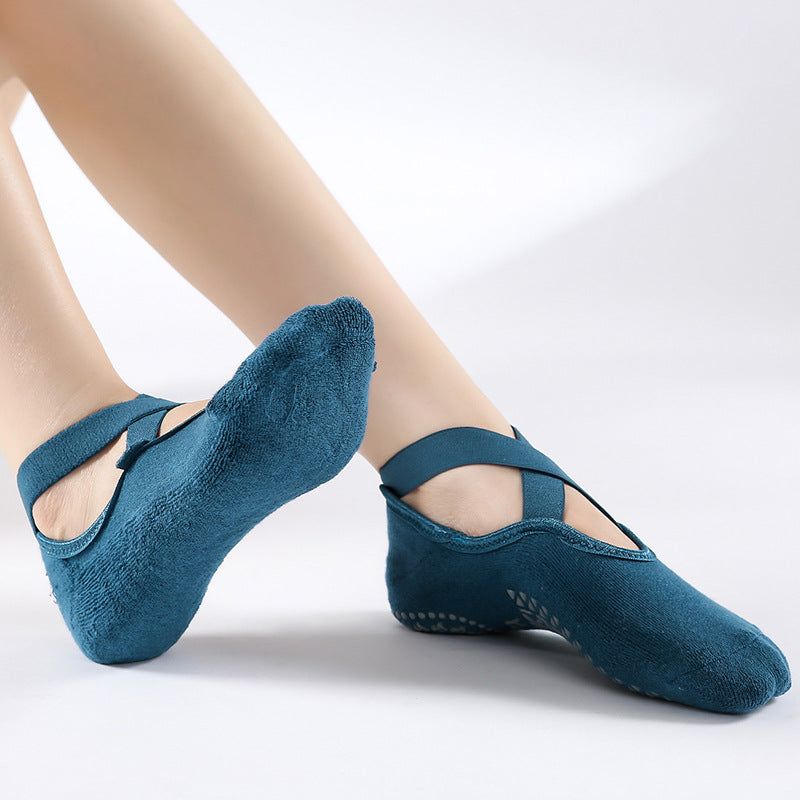 Chaussettes anti-dérapantes de yoga/pilates