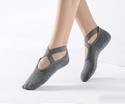 Chaussettes anti-dérapantes de yoga/pilates