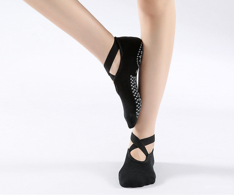 Chaussettes anti-dérapantes de yoga/pilates